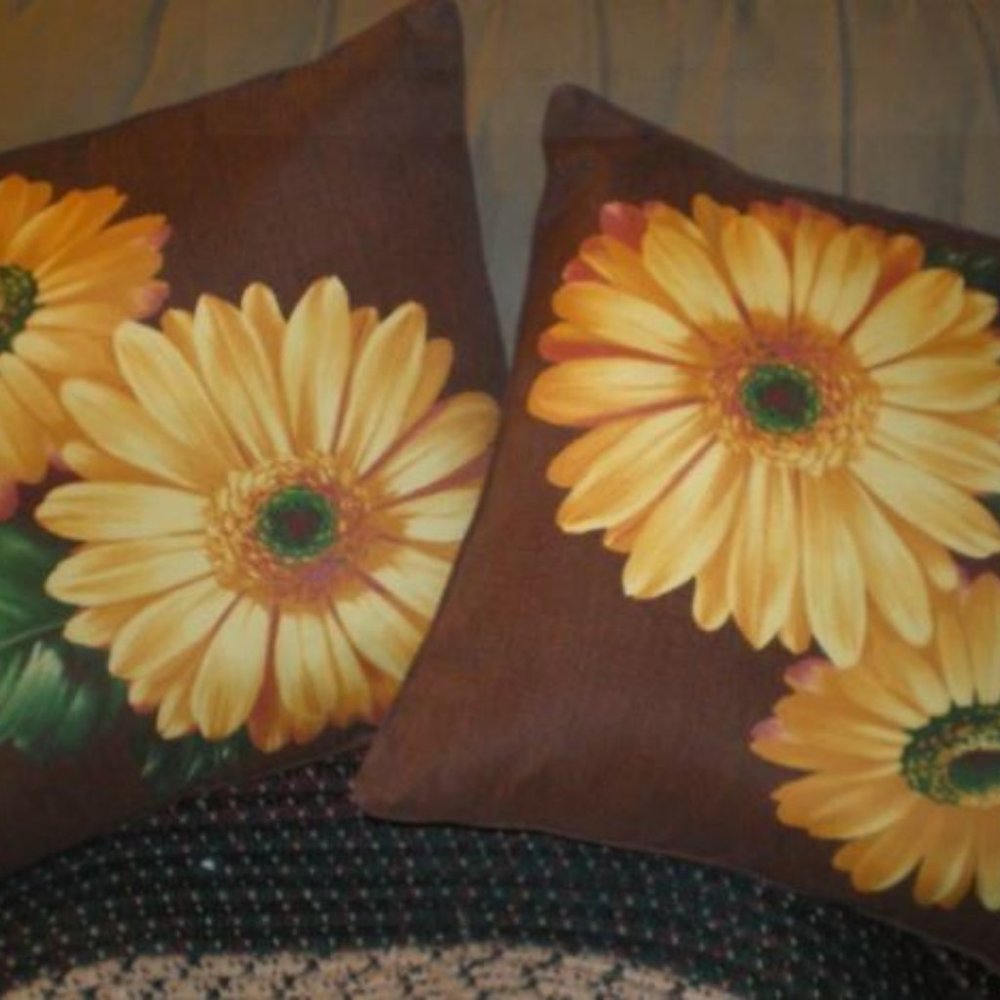 Sunflower Pillow Set Fall Autumn Decor